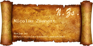 Nicolau Zsanett névjegykártya