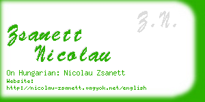 zsanett nicolau business card